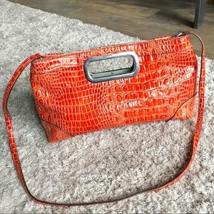 Orange shoulder/hand bag